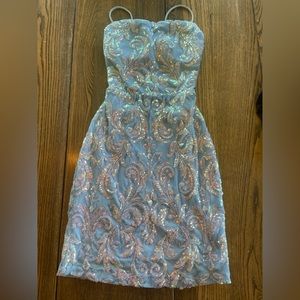 Windsor blue sequin formal dress